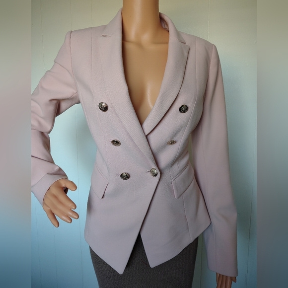 White House Black Market Jackets & Blazers - White House Black Market Blush Double-Breasted Blazer Size 4